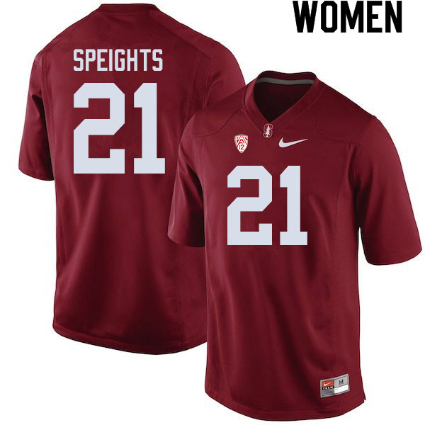 Women #21 Trevor Speights Stanford Cardinal College Football Jerseys Sale-Cardinal